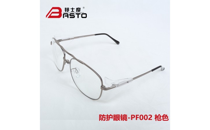 厂家直销防冲击防护眼镜PF002金属框防护眼镜邦士度劳保镜可配镜