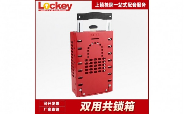 LK21双用共锁箱_钢板镂空便携式共锁箱-- 洛科安全